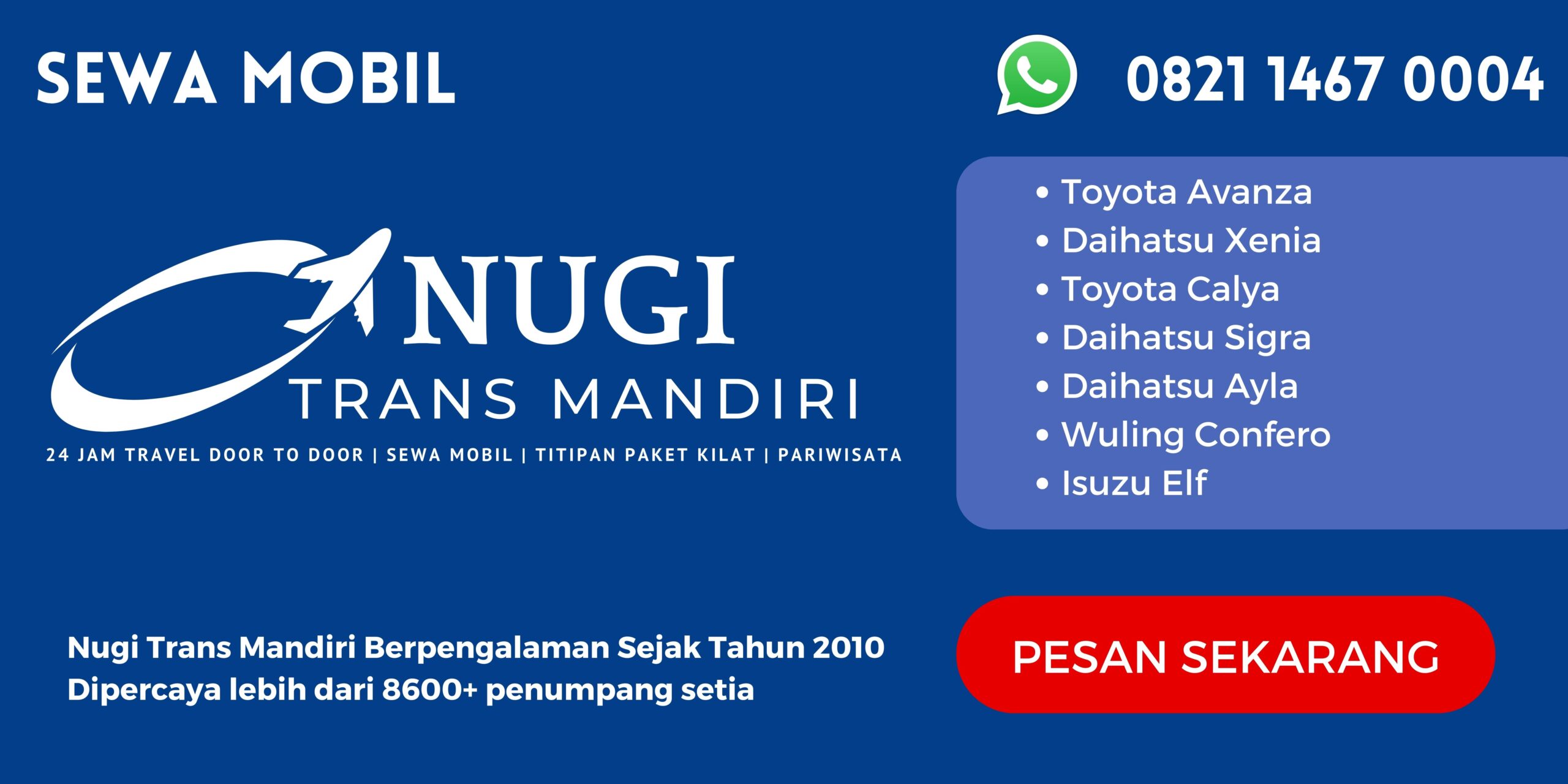 Sewa Mobil - Banner Nugi Trans Mandiri